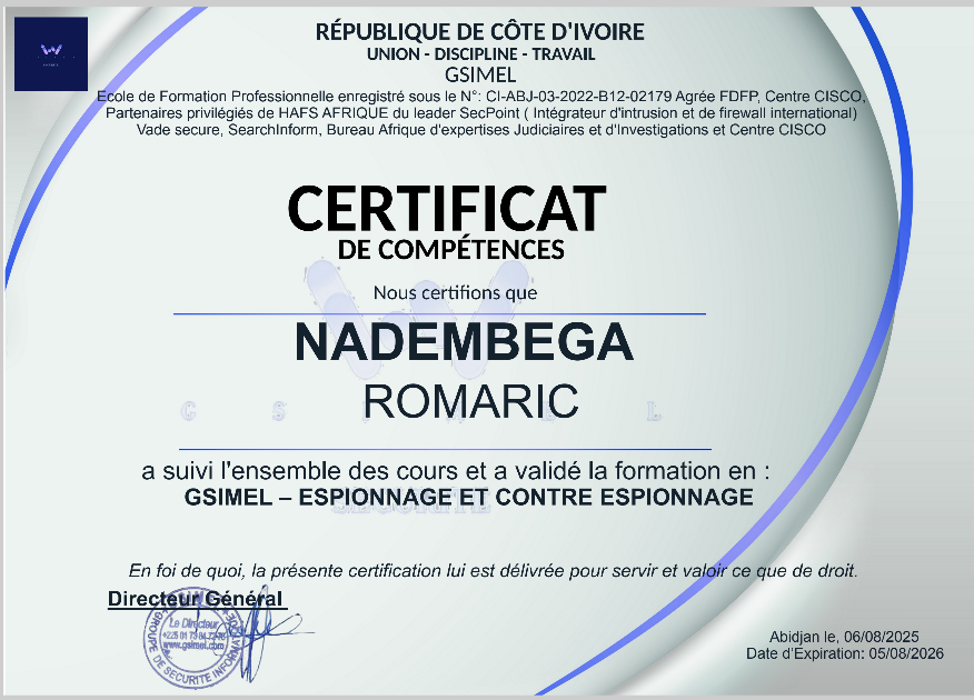Certificat 1